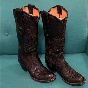 Lucchese Kirby Snakeskin Boots Size 7B